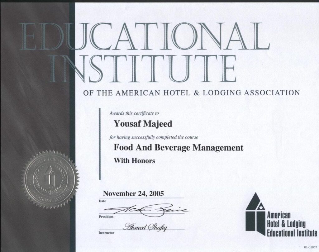 Food and Beverage Management — American Hotel & Lodging Educational Institute